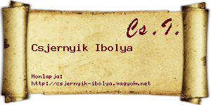 Csjernyik Ibolya névjegykártya