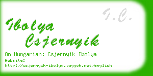 ibolya csjernyik business card